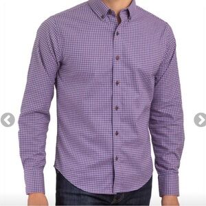 Twillory Untuck(able) Blue Red Appalachia Check Button Down Shirt